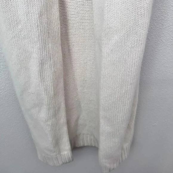 LAUREN RALPH | Sweater Cream ivory Cardigan Longline Knit Wool Angora | Medium - Picture 5 of 8